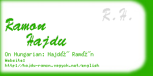 ramon hajdu business card